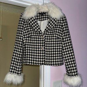 Lifestyle Black & White Houndstooth Blazer 🖤🤍